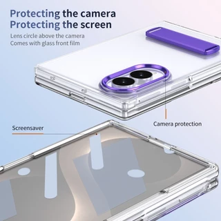 SAMSUNG OneLine Bracket พร้อมฟิล์มเหมาะสําหรับSamsung Z FOLD 8 Ultra fold7 fold6/5/4/3 โทรศัพท์มือถือกรณีเปลือกเมมเบรนบานพับหน้าจอพับแพคเกจเต็มรูปแบบAnti-fall