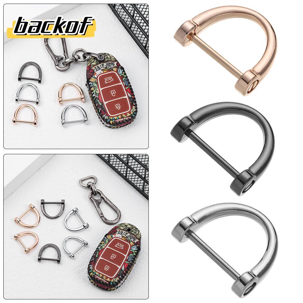 BACKOF Clasp กระเป๋าอุปกรณ์เสริม DIY หนังหัตถกรรมที่ถอดออกได้ไหล่ Webbing Buckle Horseshoe Bucle