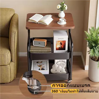 รถเข็นวางขนม เครื่องดื่ม หน้าไม้สวยงาม มีล้อเลื่อนเคลื่อนย้ายไปทานเล่นได้ทั่วบ้าน เก็บขนม น้ำผลไม้ เครื่องดื่มหลายชนิด