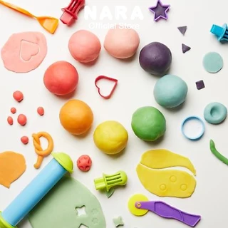 NARA Dough แป้งโดว์ไร้สารกลูเต็น ขนาด 520 กรัม 4 กระปุก 4 สี เเละ 500 กรัม 5 กระปุก 5 สี