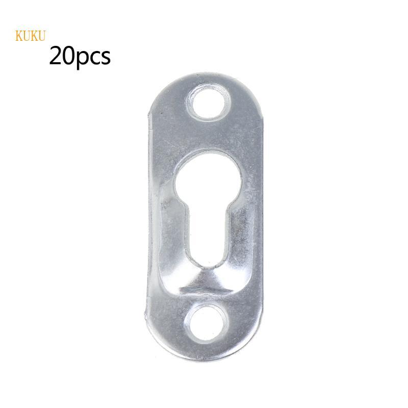 KU * 20 ชิ้นสําหรับ Key Hole Hanger with Slot Single Keyhole Picture Hanger Fasteners Brac