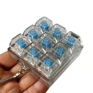 4Key คีย์บอร์ดแกนเครื่องทดสอบ LED Keycap สวิทช์เครื่องทดสอบคีย์ของเล่นความเครียด Reliever พวงกุญแจแบบพกพาสําหรับ Gamer Office Home