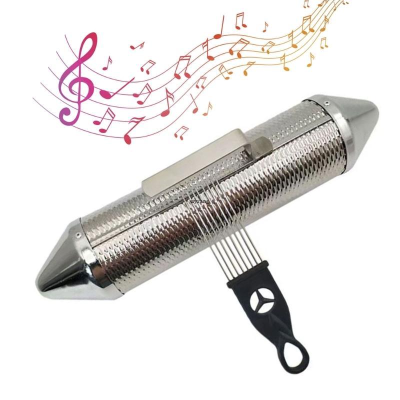 MG Guiro Instrument with Scraper Metal Guiro Shaker Shaker เครื่องดนตรี