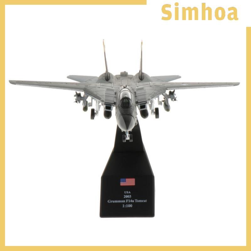 [SIMHOA] 1/100 Scale F-14 Fighter Attack Plane Alloy Fighter Model Diecast Plane Model for Commemora