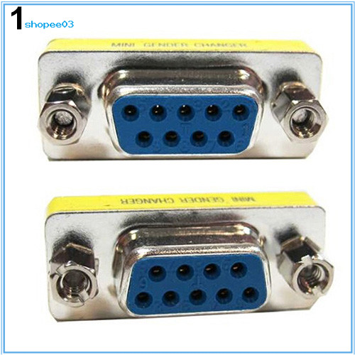 [Ky] DB9 Mini Gender Changer Coupler Female to Female/ to to Female