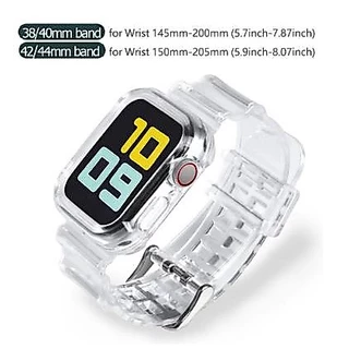 สายนาฬิกาข้อมือ ซิลิโคนนิ่ม แบบใส สําหรับcompatible for iwatch11 10 9 8 7 se6 5 4 3 2 1 38mm40mm42mm44mm41mm45mm46mm49mm