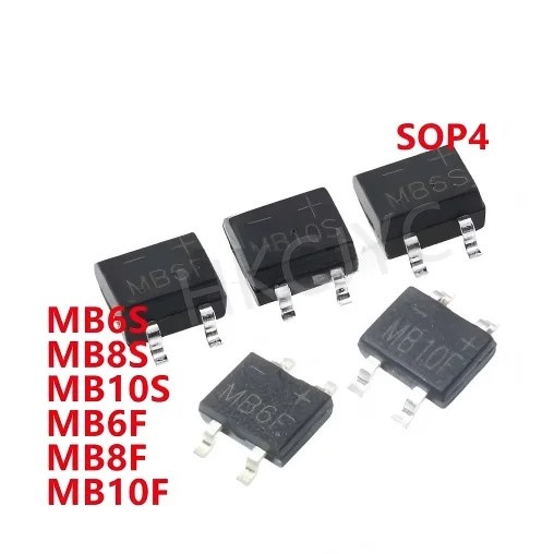 5PCS MB6S MB8S MB10S MB6F MB8F MB10F SOP4 ชิป ic ขายส่ง