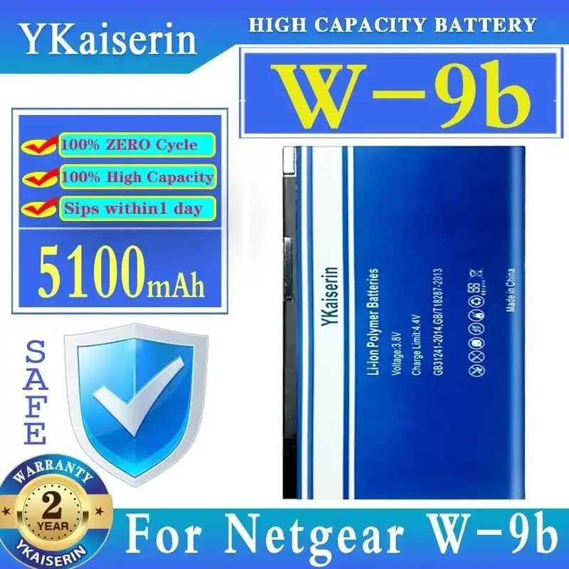ทนทาน 5100Mah สําหรับแบตเตอรี่เราเตอร์ Netgear W-9B