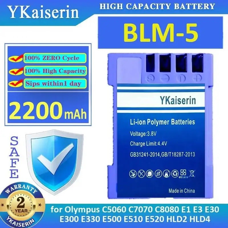 พรีเมี่ยมเปลี่ยน Blm-5 สําหรับ Olympus C5060 C7070 C8080 E1 E3 E30 E300 E330 E500 E510 E520 HLD2 HLD