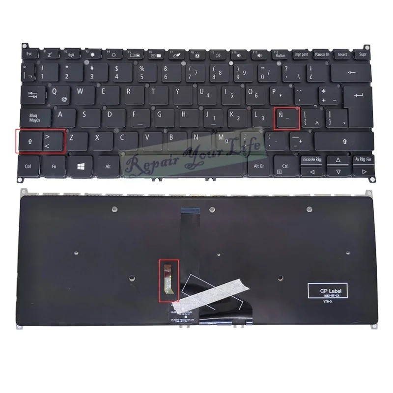 LA ละตินสเปน Backlit คีย์บอร์ดสําหรับ Acer Swift 3 SF314-59 SF314-59-51M4 SF314-59-53RB 50MC SF314-5