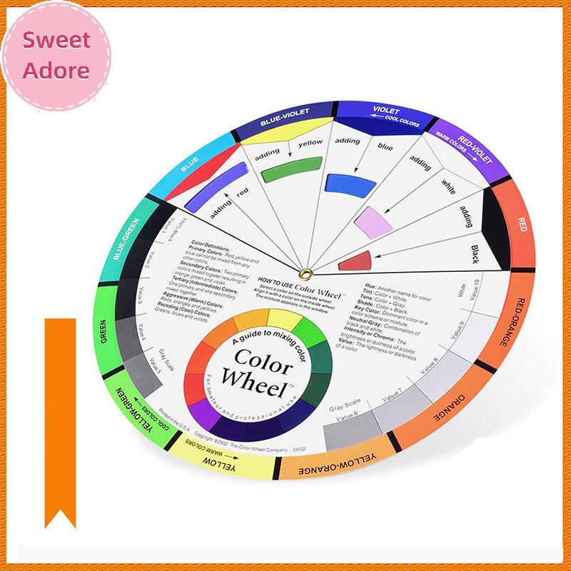 SweetAdore Professional Paper Card Design Color Mix Wheel Ink Chart Gidance Round TH