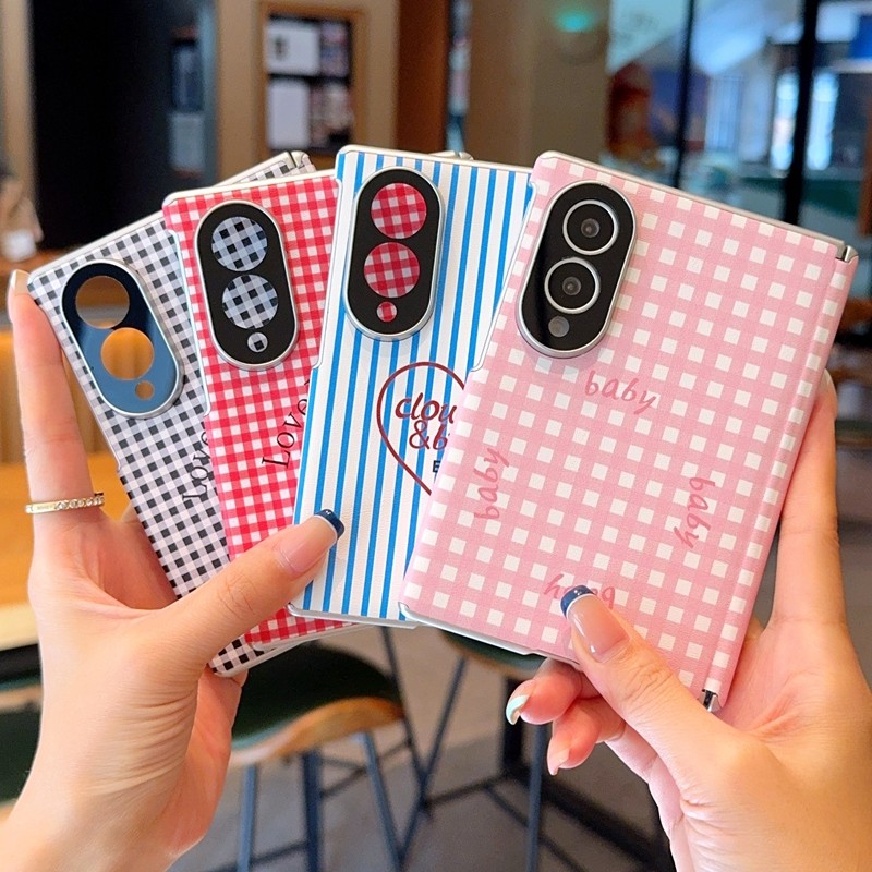 Dual Central Axis เคสหนังไฟฟ้าพับวงเล็บแม่เหล็กแฟชั่น High-End Shock-resistant Samsung ZFold8 เคสโทรศัพท์เหมาะสําหรับ Samsung GalaxyZFold8 พับ