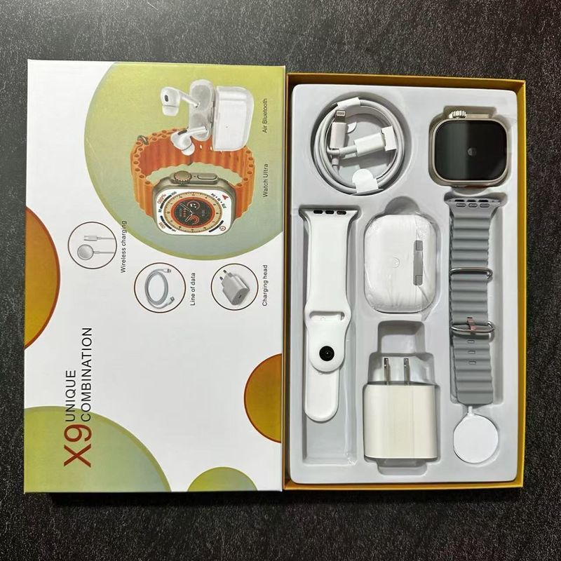 สมาร์ทวอทช์ X9 Sports Multi-Function 7 in 1 Set Niche Bluetooth Call Bracelet Watch ultra2