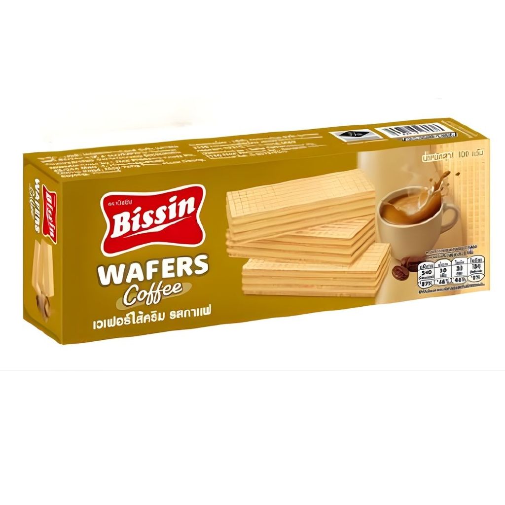 บิสชิน เวเฟอร์ไส้ครีมกาแฟ Bissin Coffee Wafer 100g.