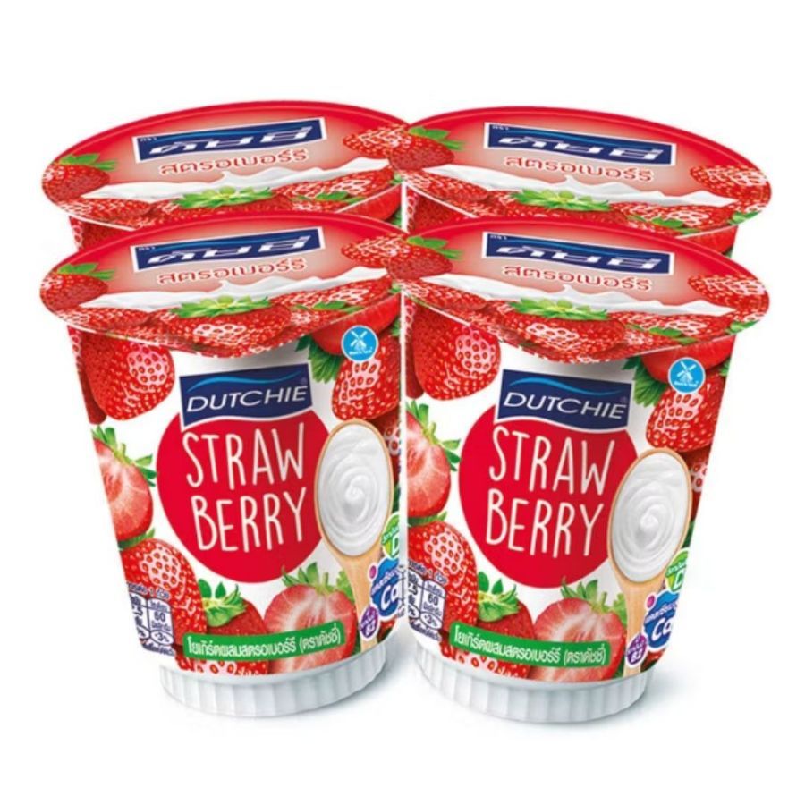 ดัชชี่ โยเกิร์ตสตรอว์เบอร์รี Dutchie Strawberry 125g. Pack4