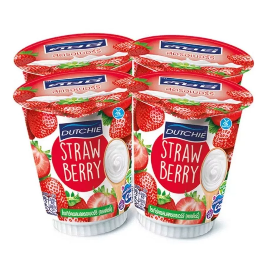 ดัชชี่ โยเกิร์ตสตรอว์เบอร์รี Dutchie Strawberry 125g. Pack4