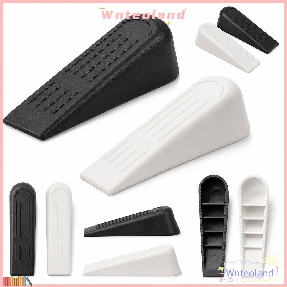 WNTEOLAND ที่กั้นประตู, รองเท้าส้นเตารีดทรงลิ่มฐานกันลื่น, บัฟเฟอร์พลาสติก, กันชนประตูสําหรับงานหนักขนาดกะทัดรัด