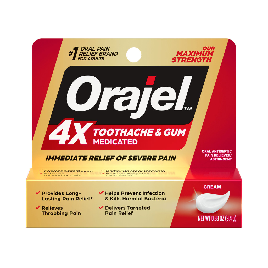 American Orajel Oral Tooth Gum tong Gel Cream Slow-Release Fast Instant Relief 4 Times Oral 7/25