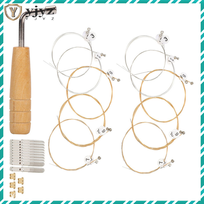 1 ชุดสาย Metal Lyre Replacement Lyre String Nail Lyre Tuning ประแจ