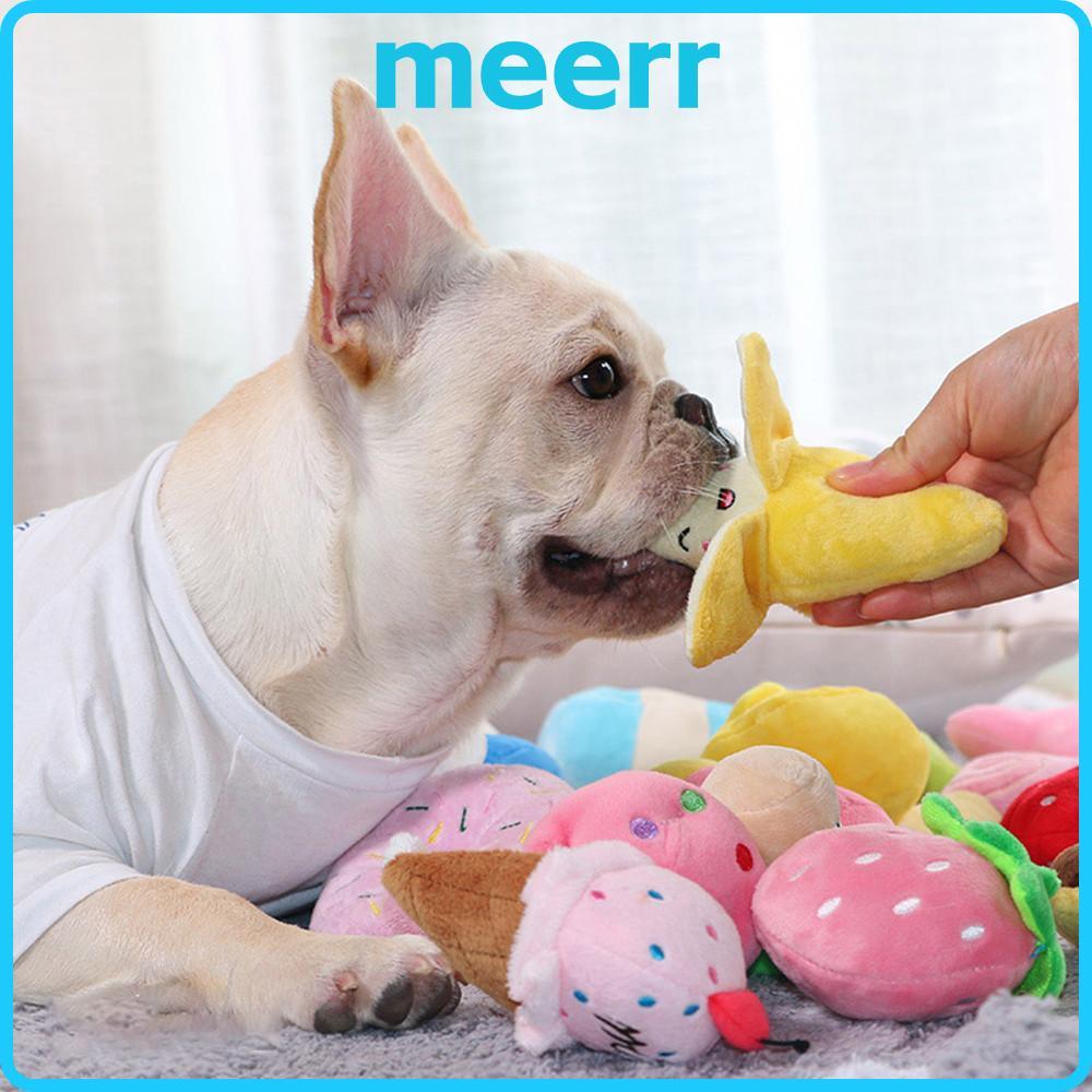 MEERR Squeaker Squeaky ของเล่นตุ๊กตานุ่มน่ารักเสียงฟันของเล่น