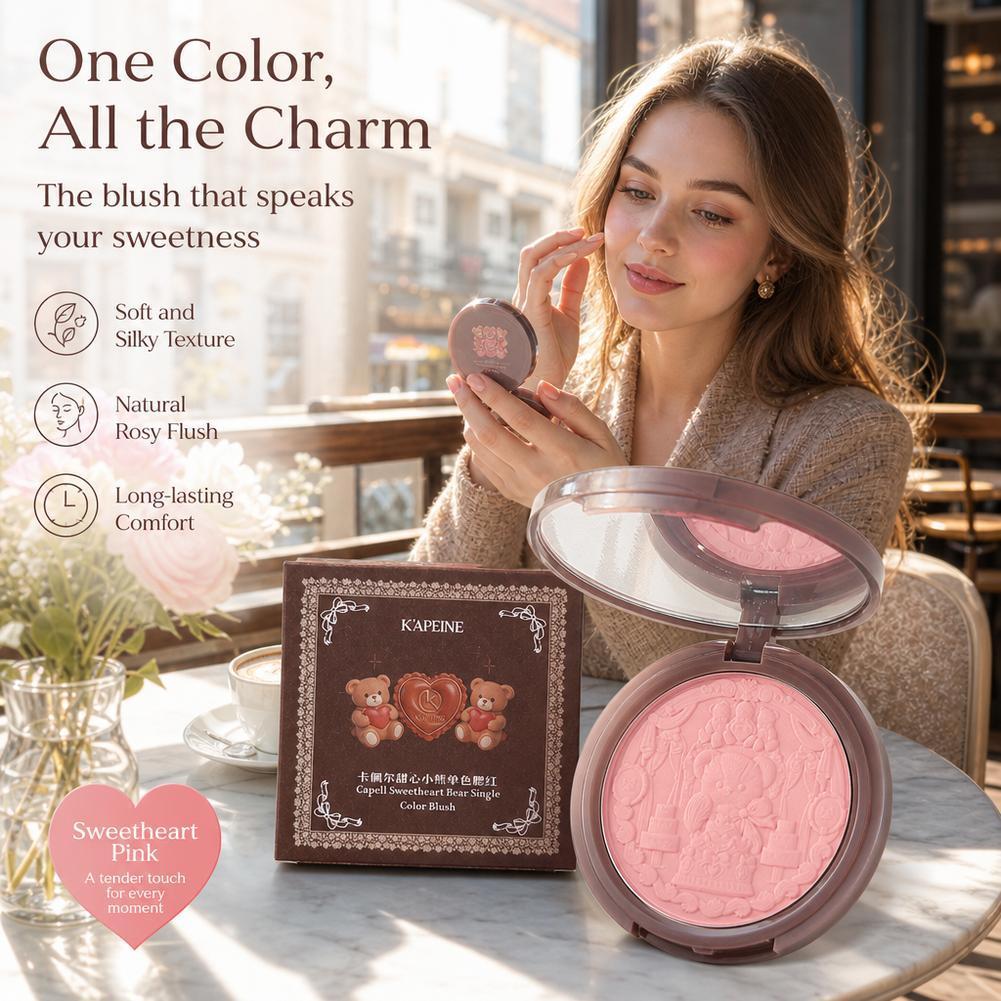 Kapeier Single Color Sweetheart Blush ขยายสีหดตัว Natural Cheek Daily Wear Q6F8