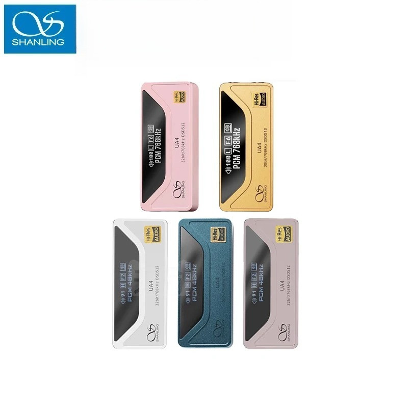 SHANLING UA4 สีฟ้าแบบพกพา USB DAC AMP เครื่องขยายเสียงหูฟัง Hi-Res Audio ES9069Q Dual RT6863 PCM768 