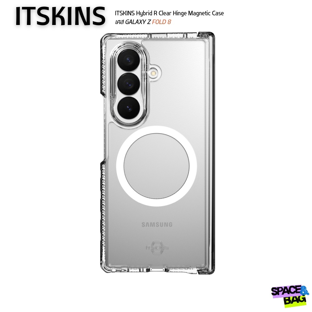 ITSKINS Hybrid R Clear Hinge Magnetic Case - เคสสำหรับ Galaxy Z Fold 8 Ultra