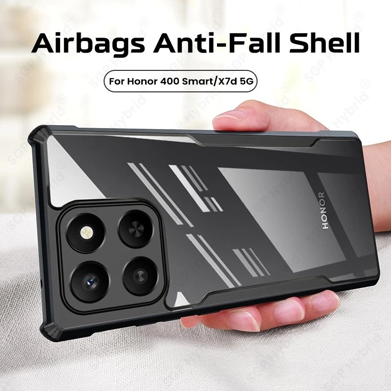HUAWEI HONOR X7D CASE TRANSPARENT CLEAR FUSION ANTI SHOCKPROOF BLACK