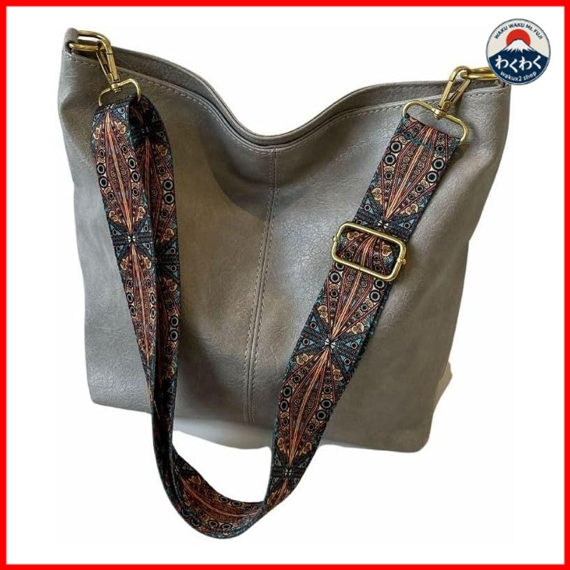 YMSTco Hobo Bag Bohemian Minimalist Ethnic Shoulder Bag Crossbody PU Leather Stylish Women's Shoulde