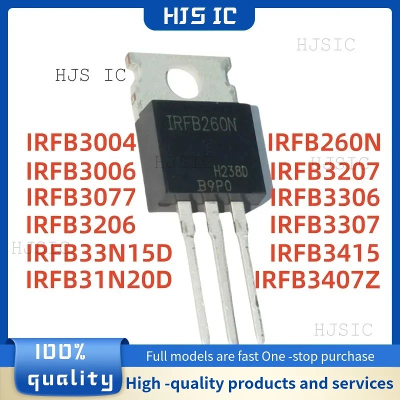 5PCS IRFB260N IRFB3004 IRFB3006 IRFB3077 IRFB31N20D IRFB3206 IRFB3207 IRFB3306 IRFB3307 IRFB33N15D I