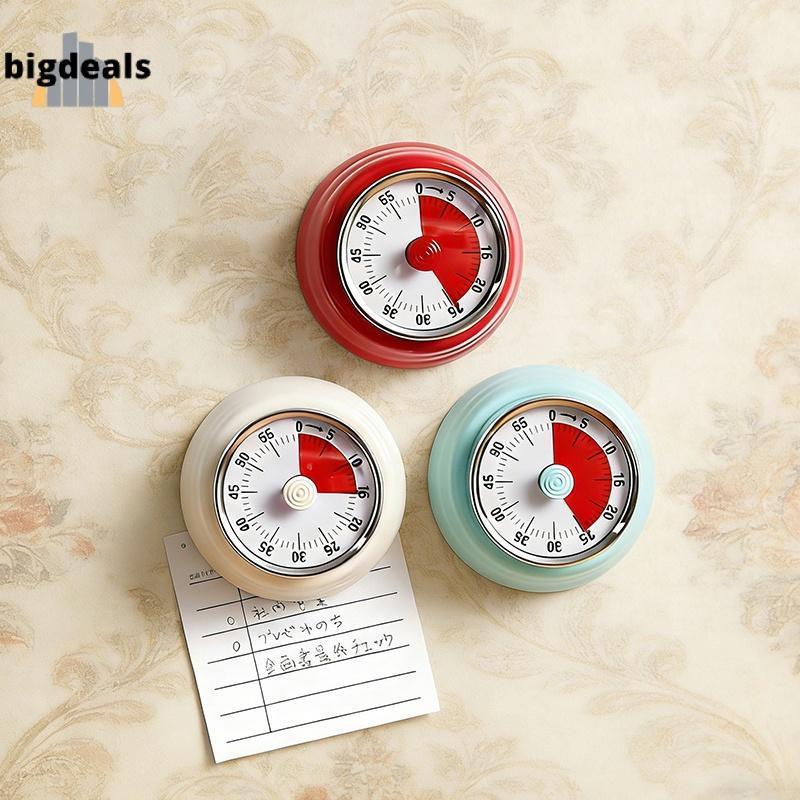 Blossom Bazaar Mechanical Kitchen Timer เวลาทําอาหารเตือนเวลาที่มองเห็นได้ผู้จัดการเวลานับถอยหลังปลุกประเภทแม่เหล็ก BB
