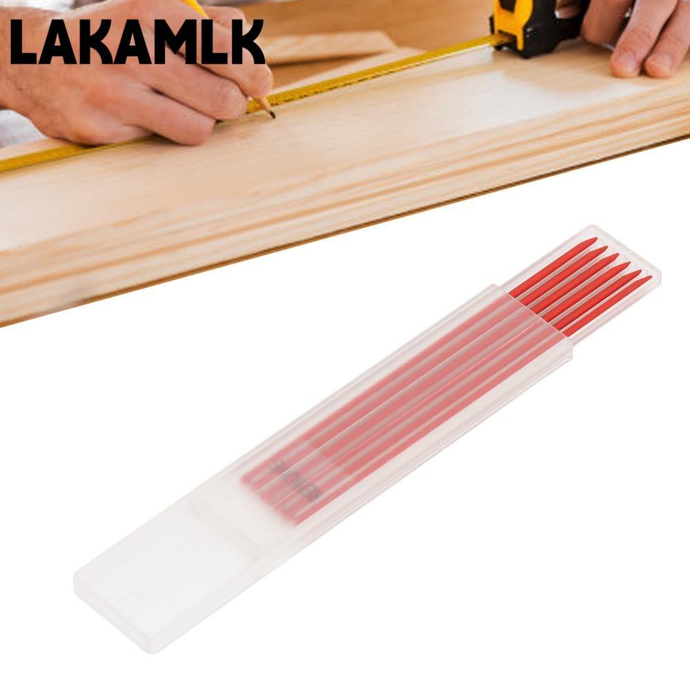 LAKAMLK 24pcs Carpenter Pencil Refills, 2.8mm Graphite Core Marking Scribing Tool Kit, Long Lasting 
