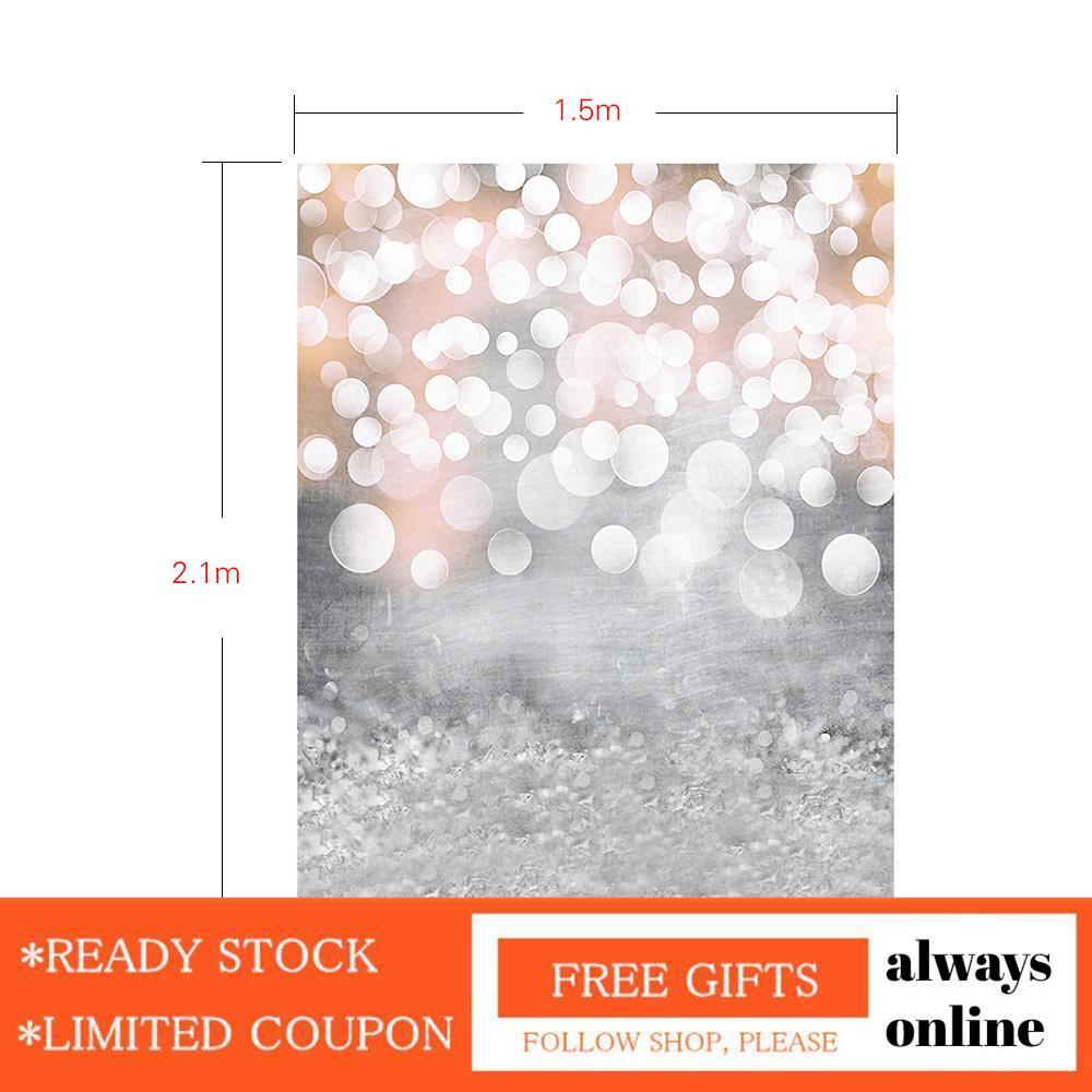 Alwaysonline Alwaysonline 1.5x2.1 เมตร/5 7ft การถ่ายภาพพื้นหลัง Glitter Light Bokeh Spot ฉากหลังพิมพ