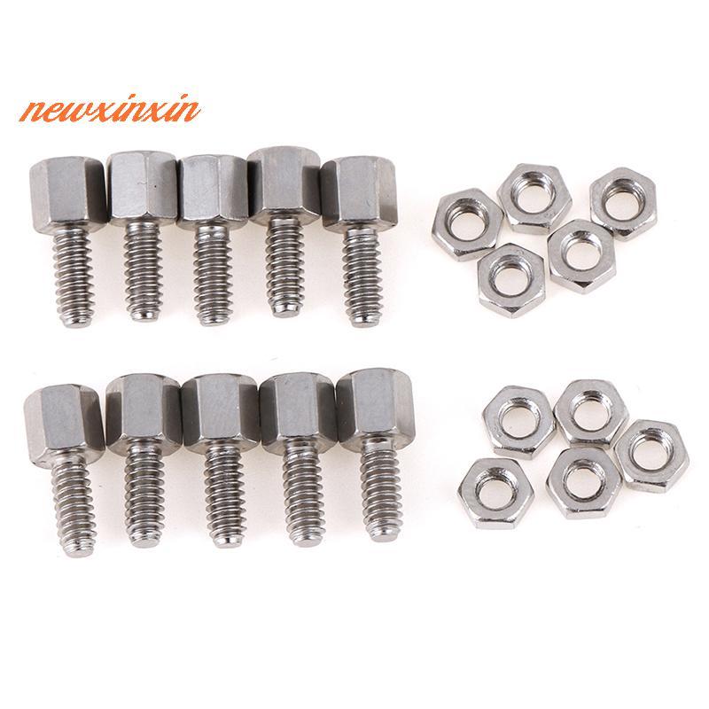 [NT-t] 10 ชุด 5+7 มม. Header Plate Braet Stud Bolt & Nut Nuts Screw D-Sub VGA serial [ใหม่]