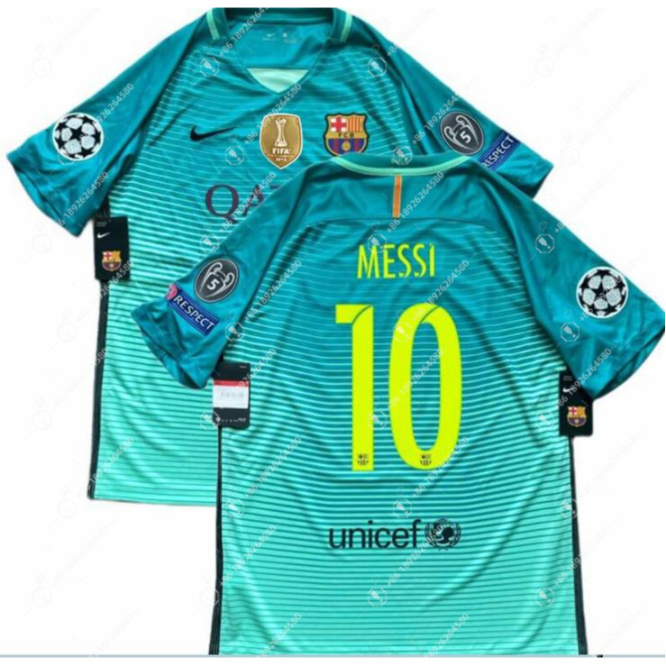 Retro Barcelona Jersey 2016/17 Messi Neymar Suarez Football Uniform
