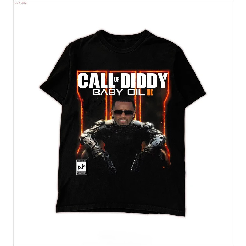 เสื้อยืด Call of Diddy Party Brainrot Sigma สำหรับผู้ชายและผู้หญิง ปี 2026 แขนยาวหรือแขนสั้น เสื้อยื