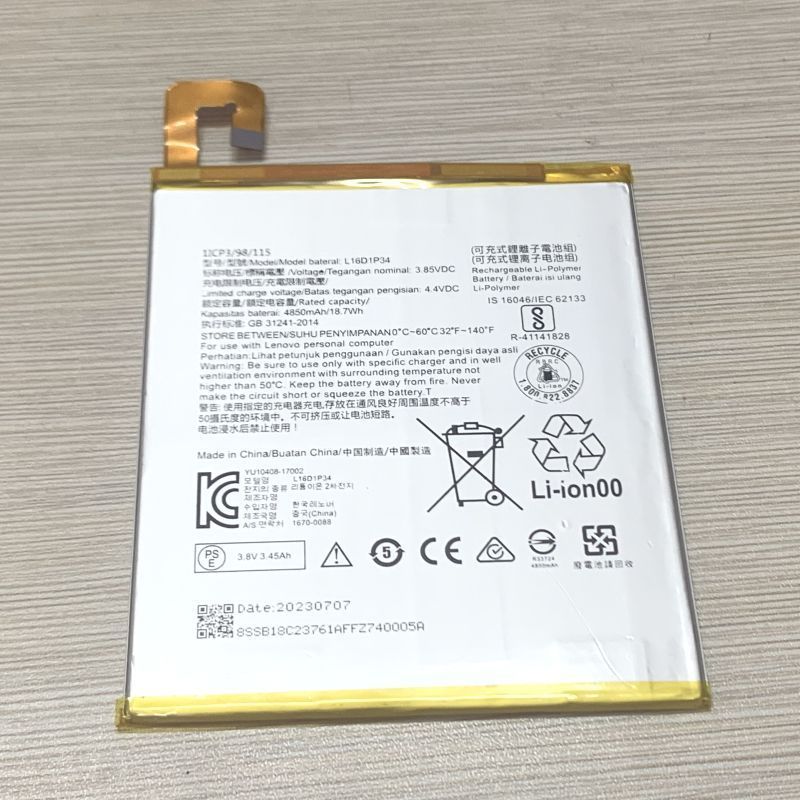 เหมาะสําหรับ TAB4 8 TB-8504N TAB4 8plus 8704X L16D1P34 แบตเตอรี่แท็บเล็ต