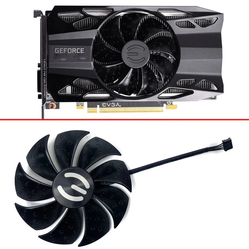 * พัดลมระบายความร้อน 87 มม.4pin PLD09220S12H สําหรับ GTX1660 1650 RTX2060 SC GPU พัดลมสําหรับ EVGA G