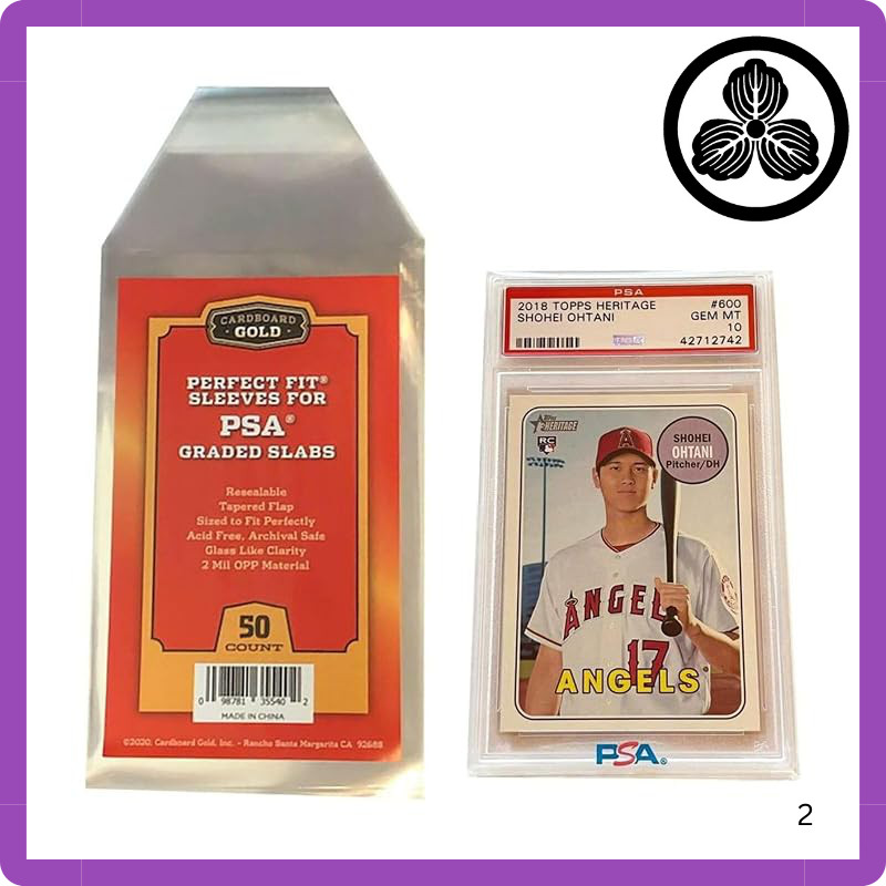 Cardboard Gold PSA Graded Card Sleeves Ultra Protection, 50 Pieces, Card Saver, Card Saver