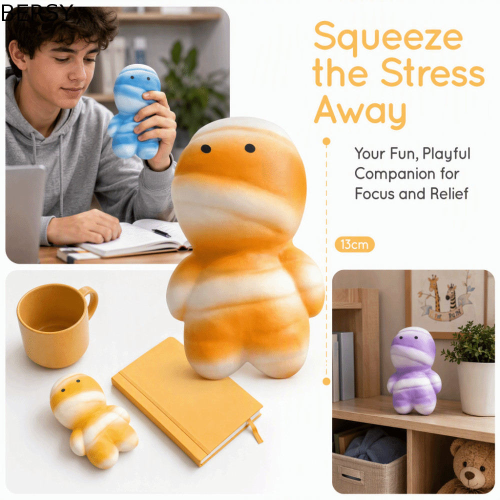 BESY Mummy Squeezable ของเล่น, Soft Moist Mummy Squishy ของเล่น, Sensory ของเล่นกดได้ตลกน่ารัก Mummy