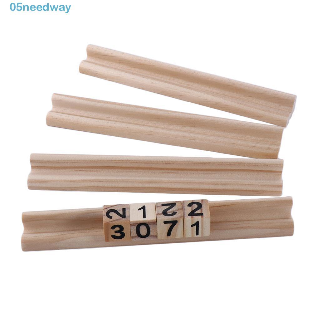 NEEDWAY Domino Holders Adult Domino Games ไพ่นกกระจอกไม้ Chickenfoot Domino Trays Holders