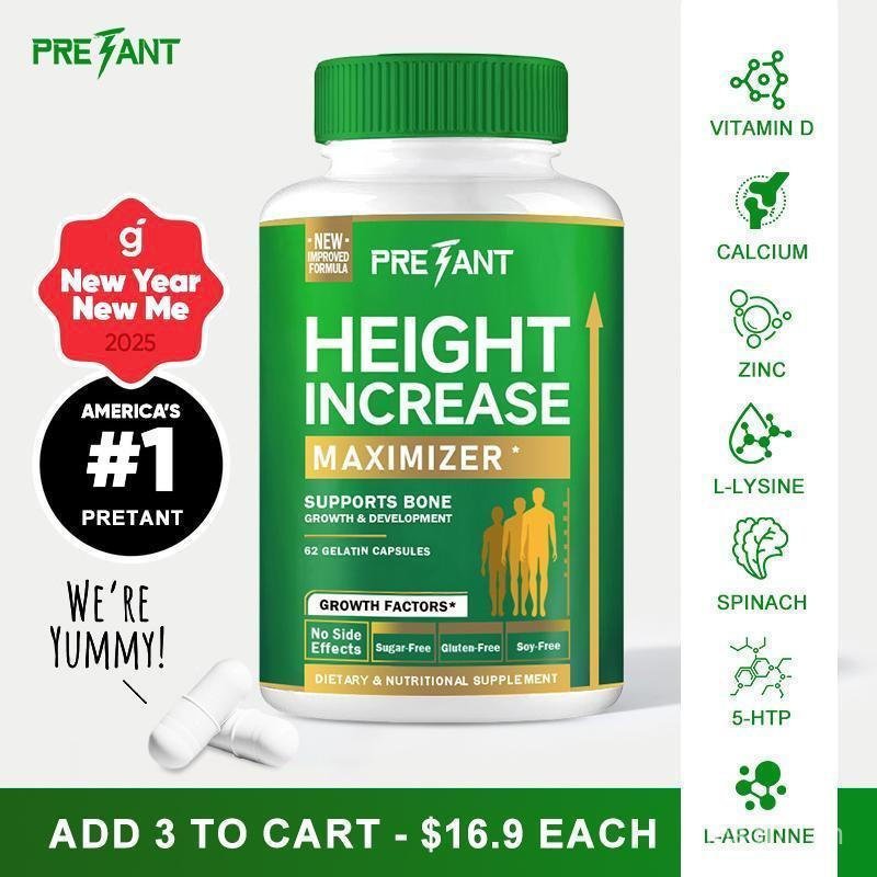 สั่งซื้อล่วงหน้า-GrowthCapsulestoGrowสูงขึ้น-เพิ่มความสูงMaximizerwithCalciumforStrength-Gother-D ผล