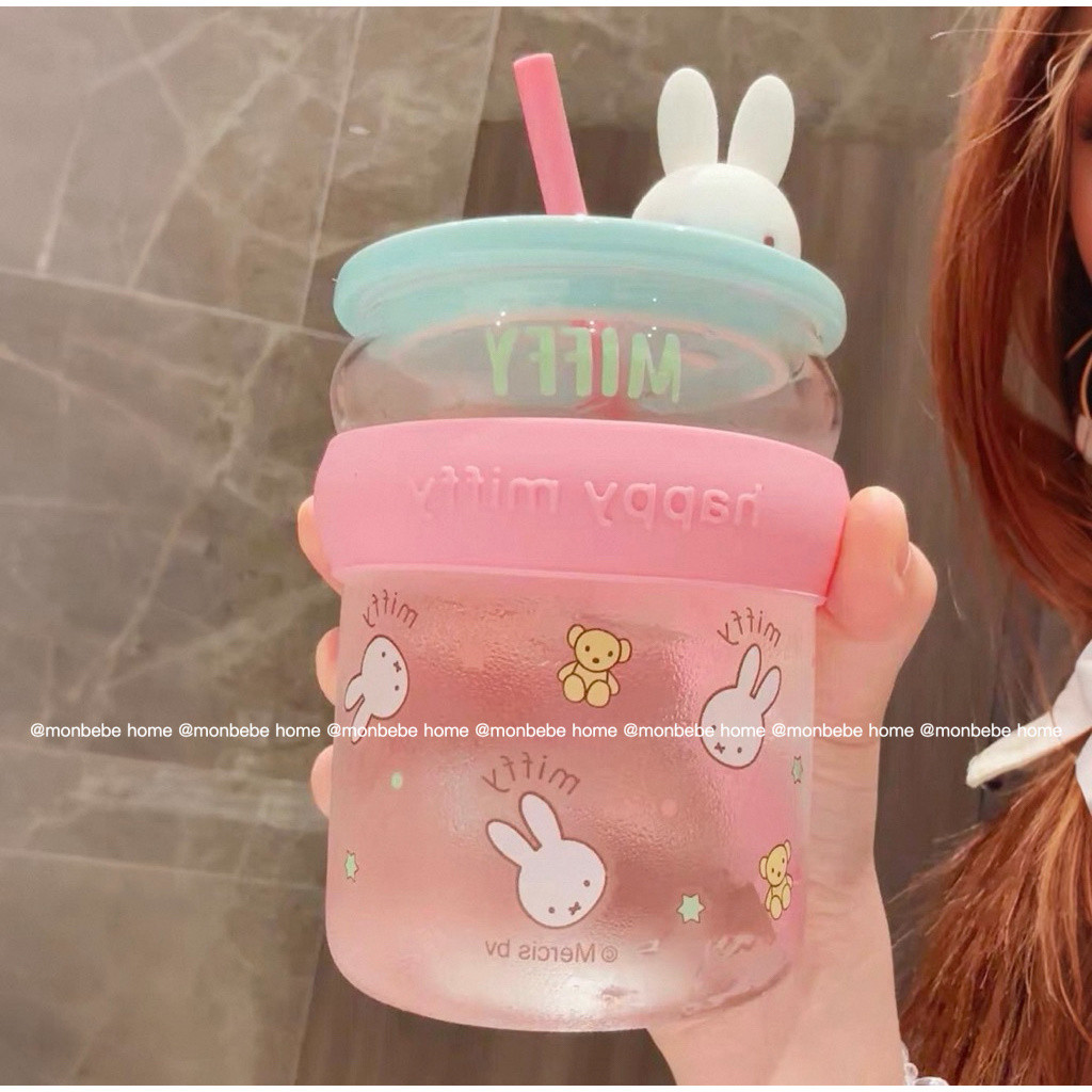 แก้วน้ำ แก้วกาแฟ ของแท้miffy 450ml พร้อมส่ง