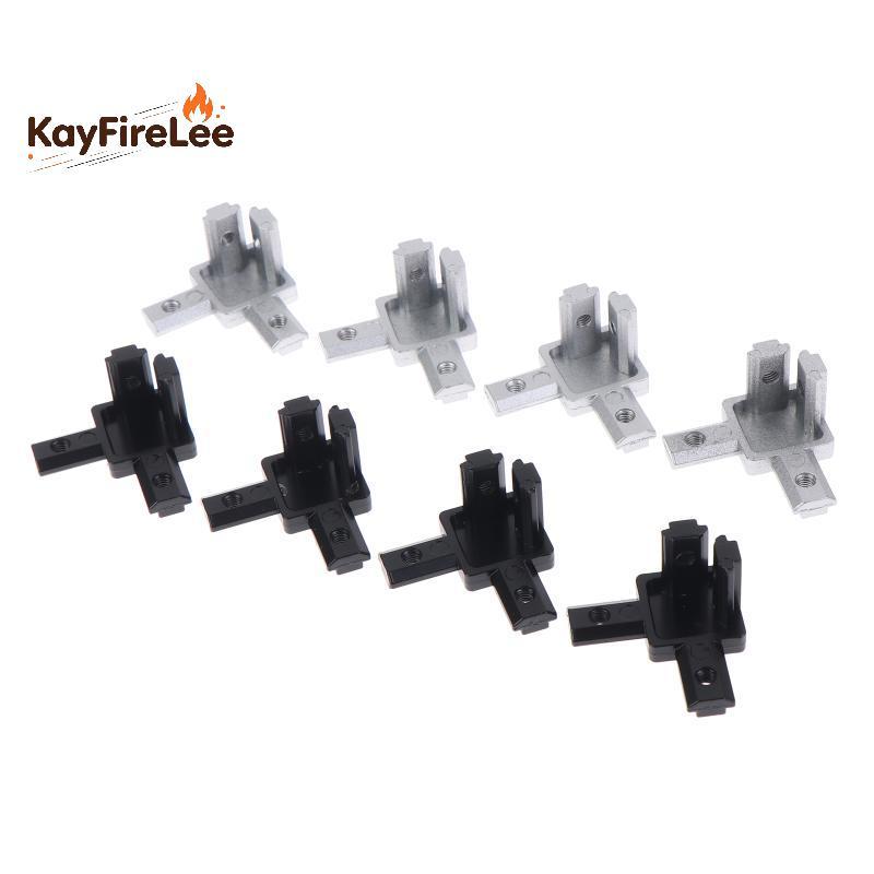 [KFL-t] 4 ชิ้น 90 องศาโปรไฟล์อลูมิเนียมมุม Joint T-Slot ภายใน Braet Connector พร้อมสกรูสําหรับ DIY 3