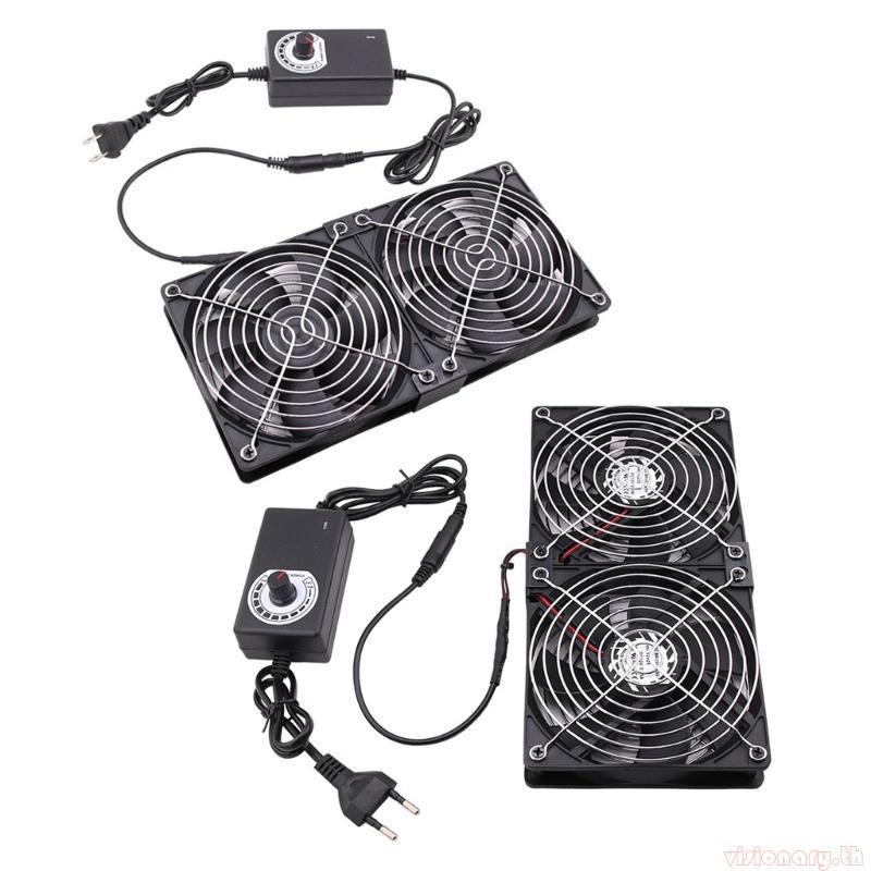 Vision USB พัดลมคอมพิวเตอร์คู่ 120 มม.100-240V พัดลม USB 20CFM Big Airflow พัดลมระบายความร้อนสําหรับเราเตอร์โมเด็มตัวรับสัญญาณ