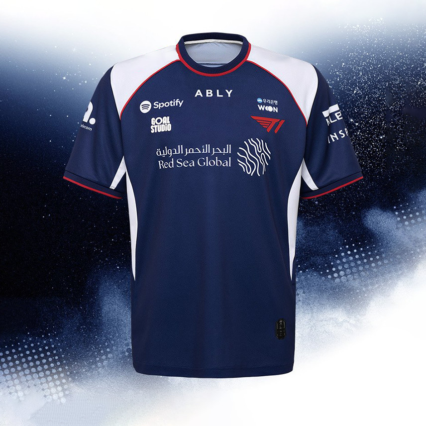 แฟน T1 MSI 2026 LOL INTERNATIONAL Jersey Men Breathable O คอแขนสั้น FAKER Sportwear เสื้อยืดลําลอง