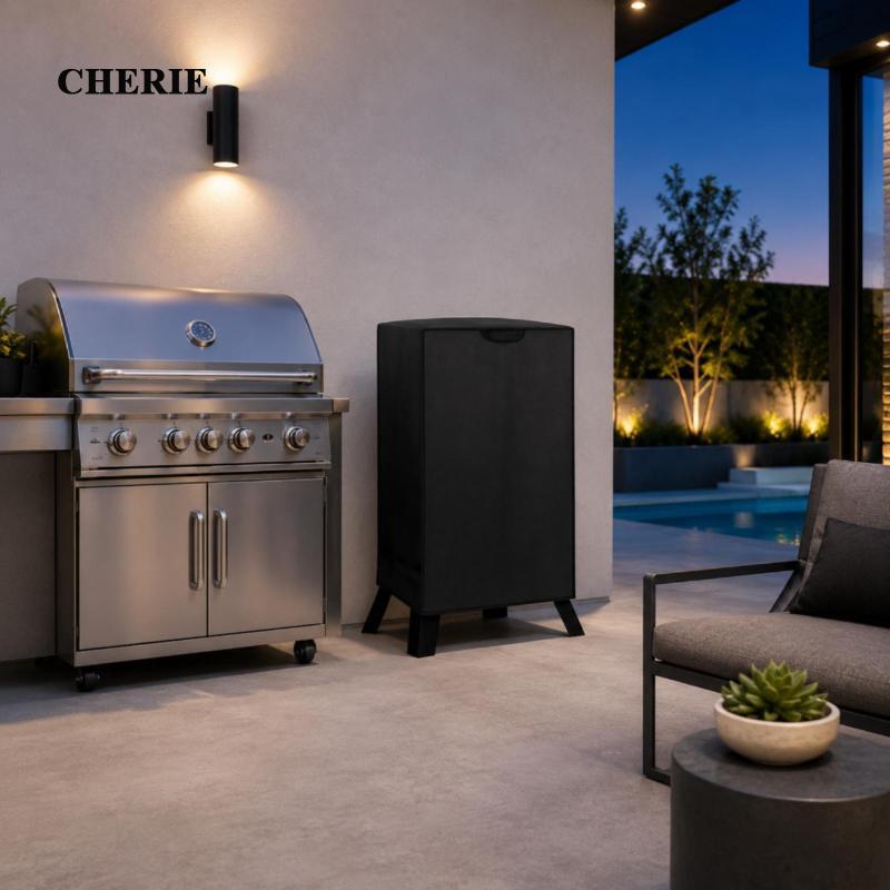 [Chery] Smoker Cover Secure Fit Square Smoker Cover 18w-17d-33h สีดํา 210D