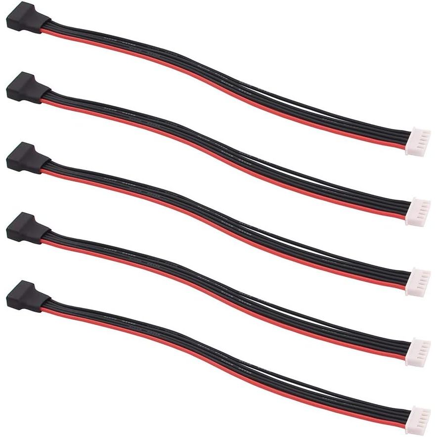 5pcs JST-XH 4S 8 "/200 มม.22awg Lipo Balance สายไฟซิลิโคนสายตะกั่วสําหรับ RC แบตเตอรี่ Charger (C134