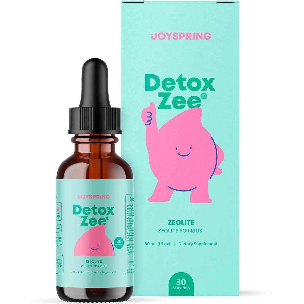 JoySpring DetoxZee Zeolite Drops for Kids – Clinoptilolite with Vitamin D3 & Cyanocobalamin Vitamin 