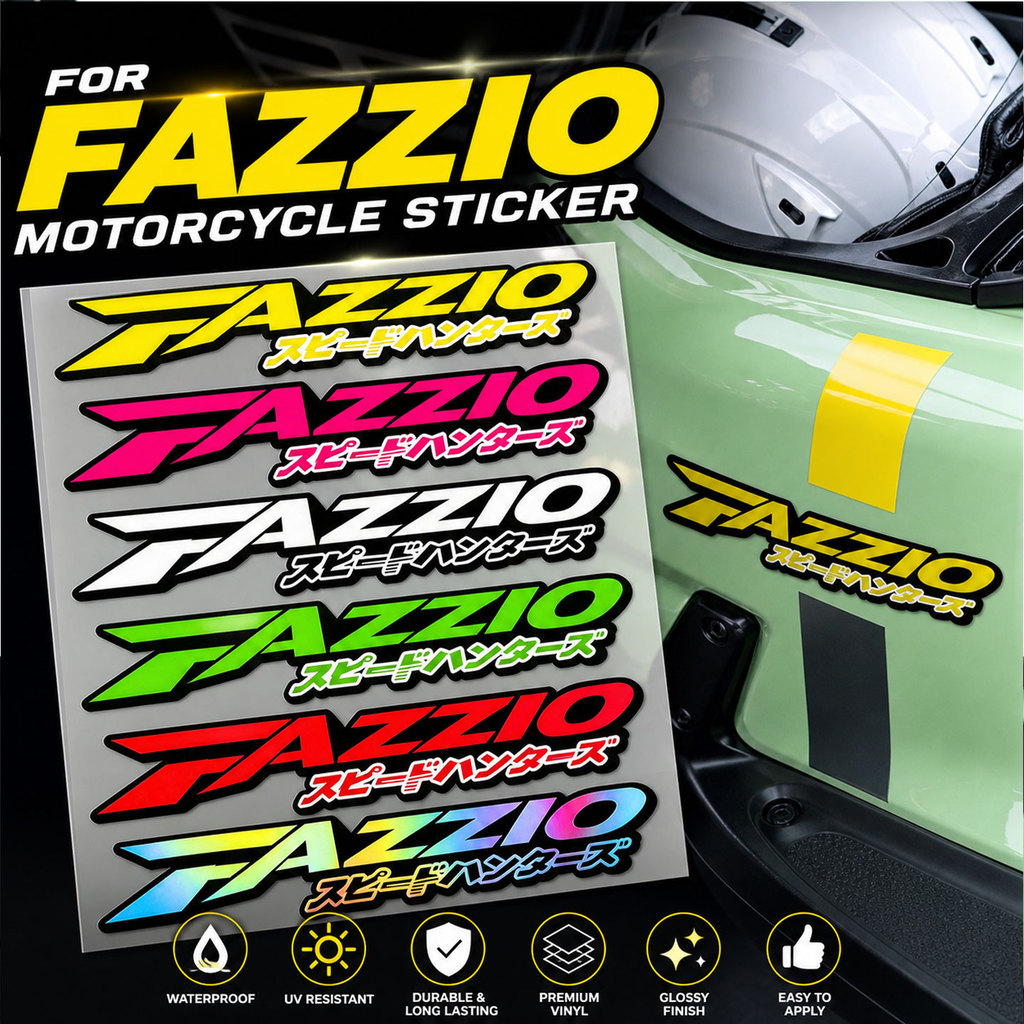 สําหรับ Yamaha Fazzio รถจักรยานยนต์สติกเกอร์หลายสีเสริมกันน้ํา UV ทน Body Fairing Decor Decal สําหรับ Yamaha Fazzio สกู๊ตเตอร์ Mod อุปกรณ์เสริม